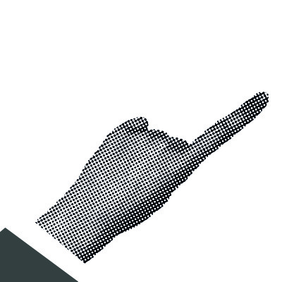 doigt pointant ver la droite vers fake news